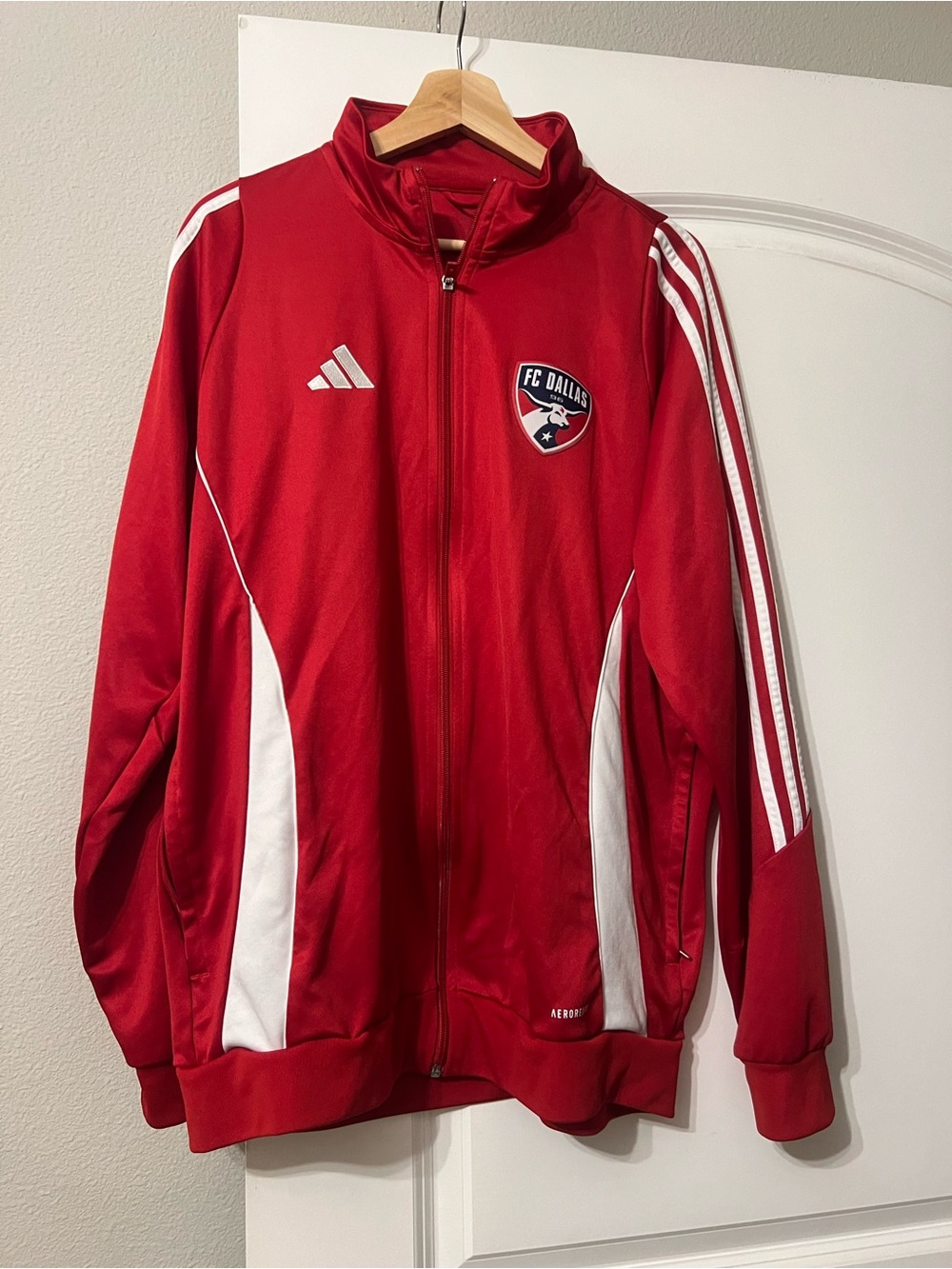 FC Dallas Red Adidas Soccer Track Jacket